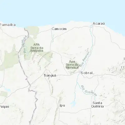 Map showing location of Coreaú (-3.533330, -40.656670)