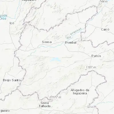 Map showing location of Coremas (-7.014440, -37.945830)