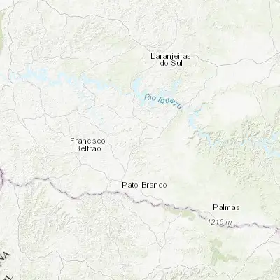 Map showing location of Coronel Vivida (-25.979720, -52.567780)