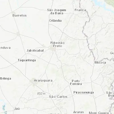 Map showing location of Cravinhos (-21.340280, -47.729440)