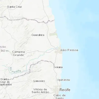 Map showing location of Cruz do Espírito Santo (-7.140000, -35.086390)