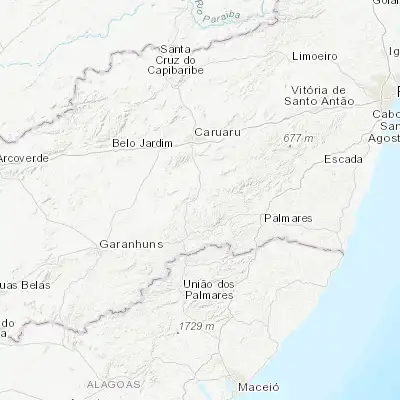 Map showing location of Cupira (-8.616670, -35.950000)