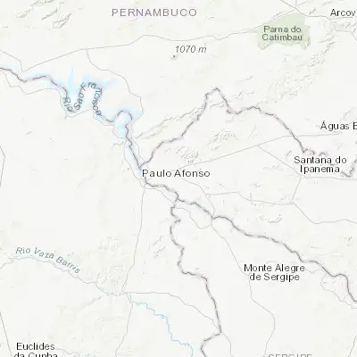 Map showing location of Delmiro Gouveia (-9.388610, -37.999170)