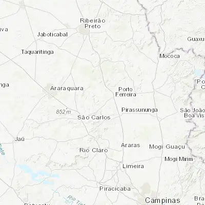 Map showing location of Descalvado (-21.903890, -47.619440)