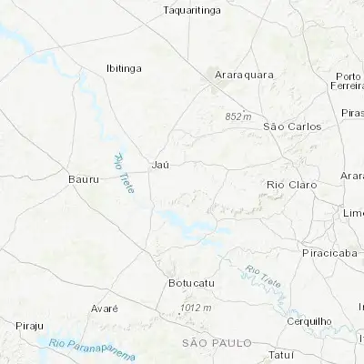 Map showing location of Dois Córregos (-22.366110, -48.380280)