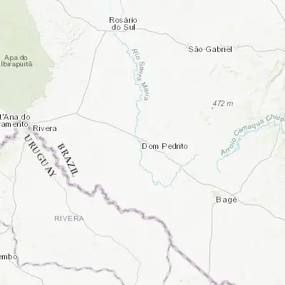 Map showing location of Dom Pedrito (-30.982780, -54.673060)