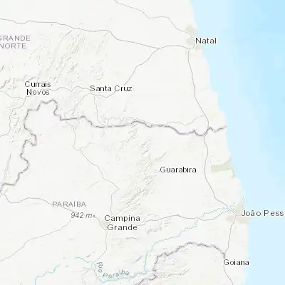 Map showing location of Dona Inês (-6.613540, -35.626540)