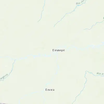 Map showing location of Eirunepé (-6.660280, -69.873610)