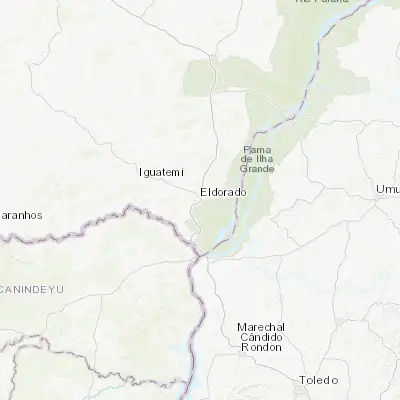Map showing location of Eldorado (-23.786940, -54.283610)