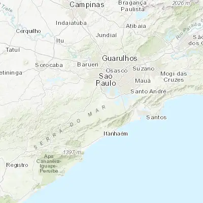 Map showing location of Embu Guaçu (-23.832220, -46.811390)