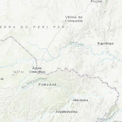 Map showing location of Encruzilhada (-15.531390, -40.909440)
