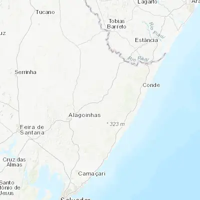 Map showing location of Entre Rios (-11.941940, -38.084440)