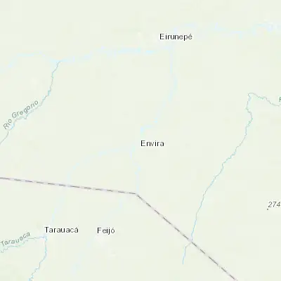 Map showing location of Envira (-7.437300, -70.023380)