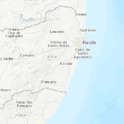 Map showing location of Escada (-8.359170, -35.223610)