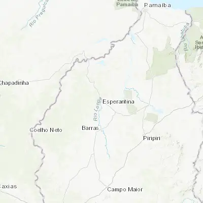 Map showing location of Esperantina (-3.901670, -42.233610)