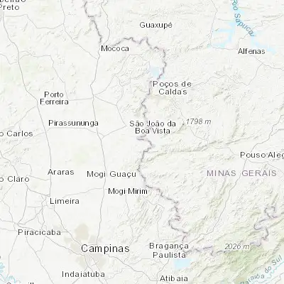 Map showing location of Espírito Santo do Pinhal (-22.115830, -46.682780)