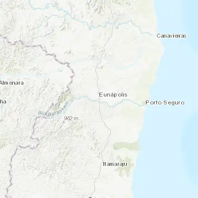 Map showing location of Eunápolis (-16.377500, -39.580280)