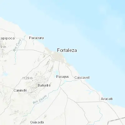 Map showing location of Eusébio (-3.890000, -38.450560)