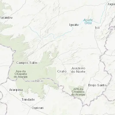 Map showing location of Farias Brito (-6.930560, -39.565560)