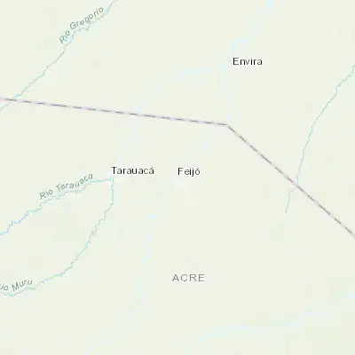 Map showing location of Feijó (-8.165400, -70.354860)