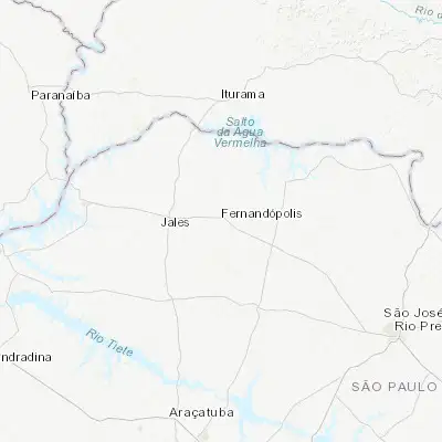 Map showing location of Fernandópolis (-20.283890, -50.246390)