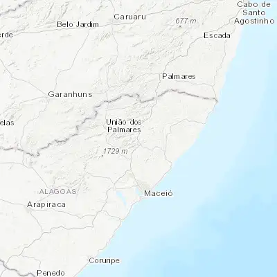 Map showing location of Flexeiras (-9.197500, -35.780830)
