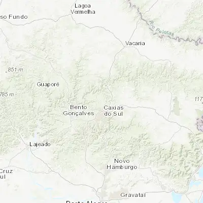 Map showing location of Flores da Cunha (-29.028890, -51.181670)