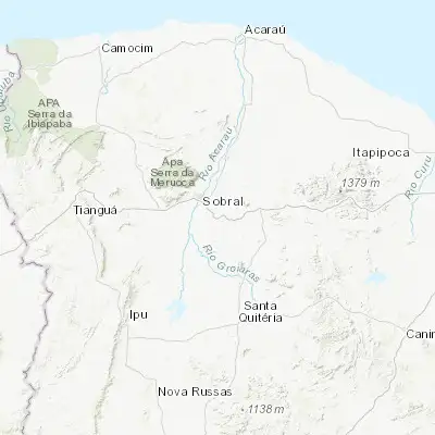 Map showing location of Forquilha (-3.798330, -40.260560)