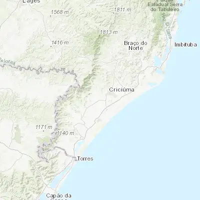 Map showing location of Forquilhinha (-28.747500, -49.472220)
