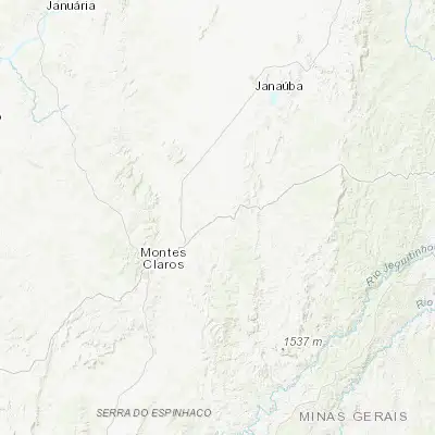 Map showing location of Francisco Sá (-16.475830, -43.488330)