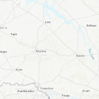 Map showing location of Garça (-22.210560, -49.656110)