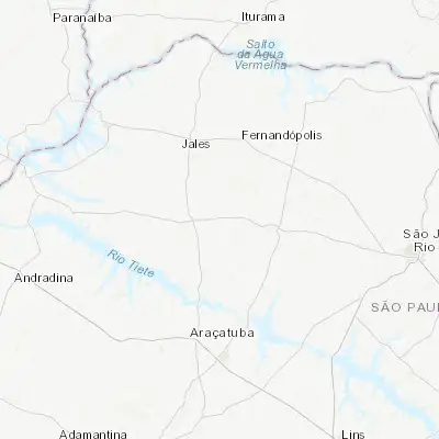 Map showing location of General Salgado (-20.648330, -50.360560)