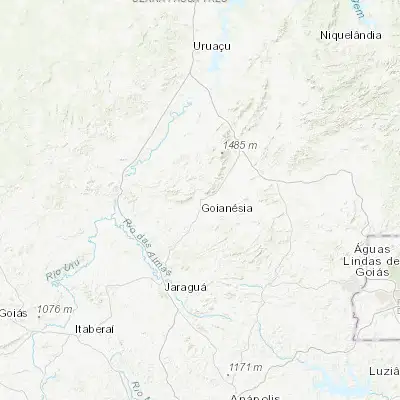 Map showing location of Goianésia (-15.317500, -49.117500)