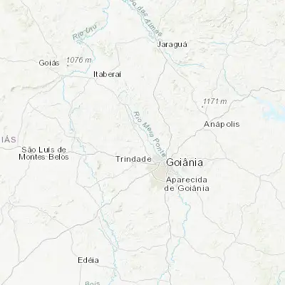 Map showing location of Goianira (-16.496110, -49.426390)