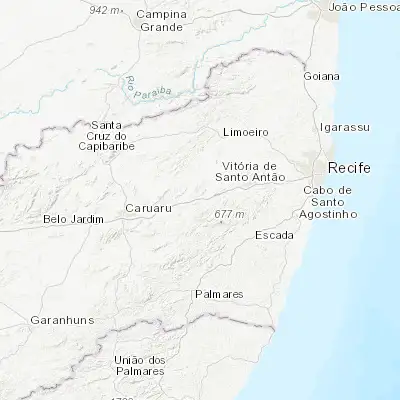 Map showing location of Gravatá (-8.201110, -35.564720)