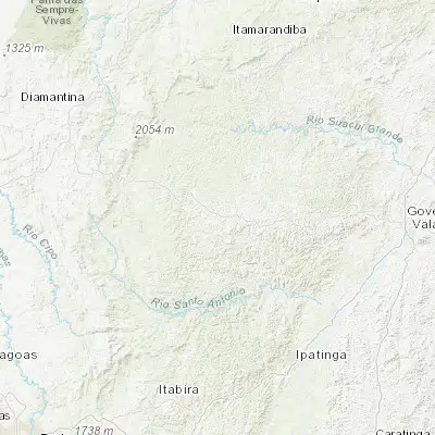 Map showing location of Guanhães (-18.775000, -42.932500)