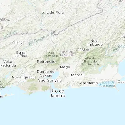 Map showing location of Guapimirim (-22.537220, -42.981940)