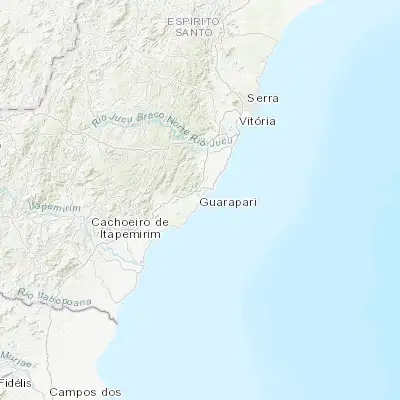 Map showing location of Guarapari (-20.671820, -40.501960)