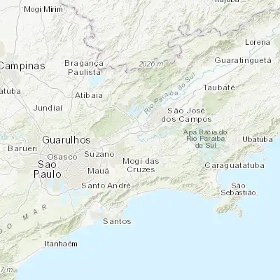 Map showing location of Guararema (-23.415000, -46.035000)