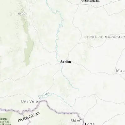Map showing location of Guia Lopes da Laguna (-21.457780, -56.114170)