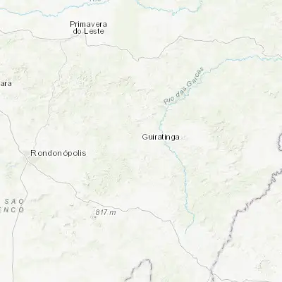 Map showing location of Guiratinga (-16.345340, -53.761770)