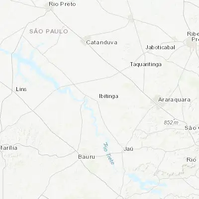 Map showing location of Ibitinga (-21.757780, -48.828890)