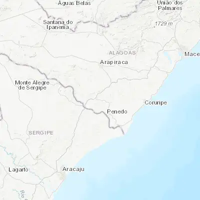 Map showing location of Igreja Nova (-10.125280, -36.661940)