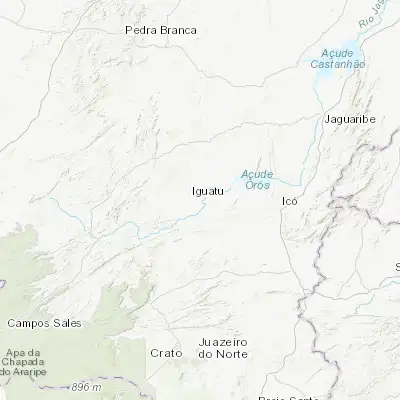 Map showing location of Iguatu (-6.359440, -39.298610)