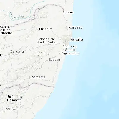 Map showing location of Ipojuca (-8.398890, -35.063890)