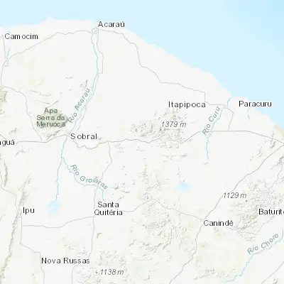 Map showing location of Irauçuba (-3.746110, -39.783330)