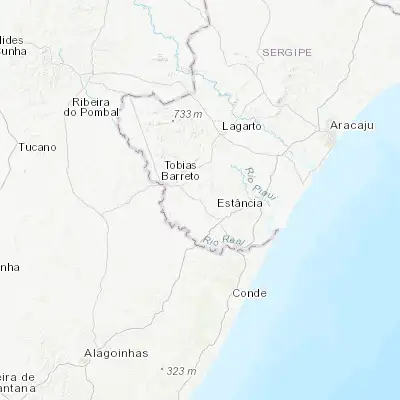 Map showing location of Itabaianinha (-11.273890, -37.790000)