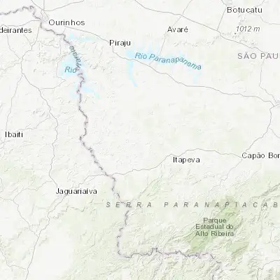 Map showing location of Itaberá (-23.861940, -49.137220)
