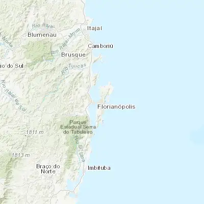 Map showing location of Itacorubi (-27.583150, -48.495030)