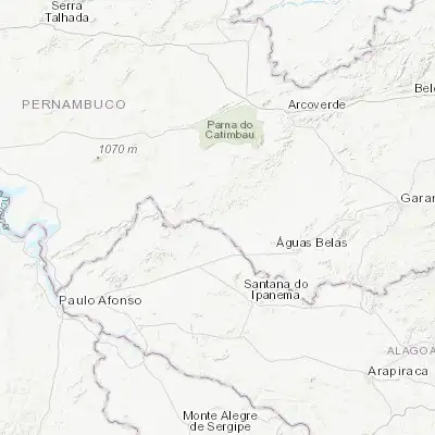 Map showing location of Itaíba (-8.947500, -37.422780)